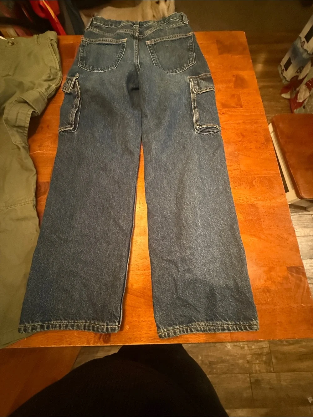 Boys Cargo Jeans - Olive and Denim